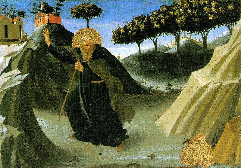 ANGELICO  Fra Saint Anthony the Abbot Tempted by a Lump of Gold oil painting image